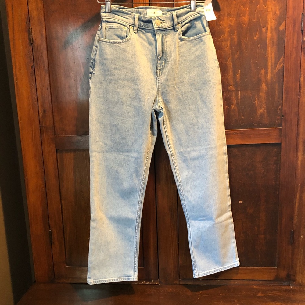 LOU AND GREY BY LOFT HIGH WAISTED CROP JEANS